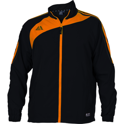 black and orange tracksuit