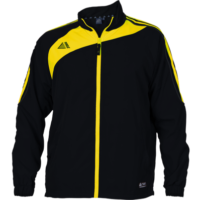 black and yellow jogging suit