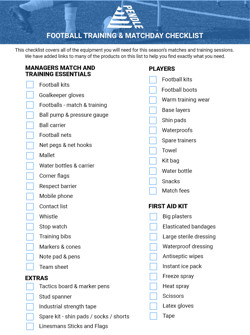 Players & Managers Checklist
