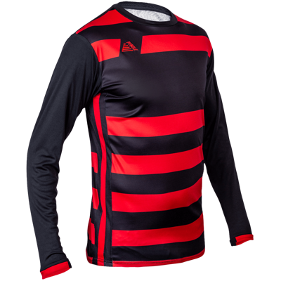 black and red football jersey