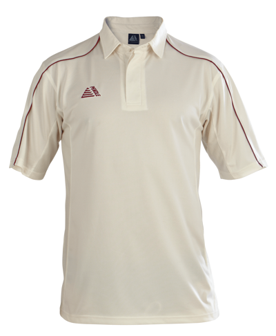 Durban Ivory/Maroon Short Sleeve Shirt | Cricket Whites | Pendle Sportswear
