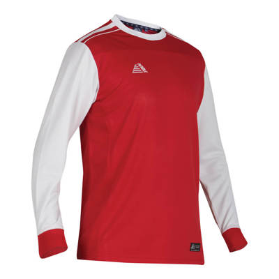 red and white football jersey which team