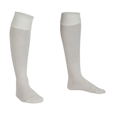 Premier Plain White Football Socks