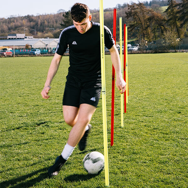 12 Slalom Poles With Bag Football Equipment Pendle Sportswear